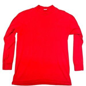 Vintage Red Blank Mockneck Shirt Size M